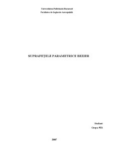 Suprafețe parametrice Bezier - Pagina 1