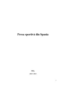 Presa Sportivă din Spania - Pagina 1