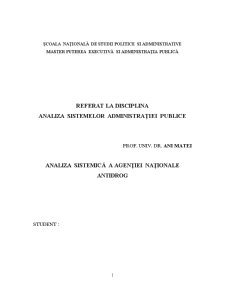 Analiza sistemică a unei instituții publice la nivel central - Pagina 1