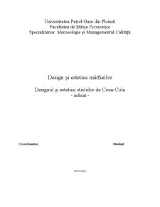 Designul și Estetica Sticlelor de Coca-Cola - Pagina 1