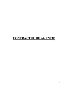 Contractul de Agenție - Pagina 1