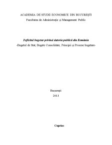 Deficitul bugetar privind datoria publică din România - Pagina 1