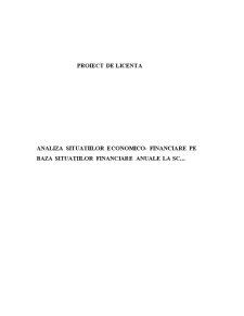 Analiza economico-financiară pe baza situațiilor financiare anuale la SC Floremi Prest SRL - Pagina 1