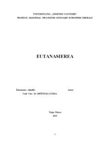 Eutanasierea - Pagina 1