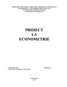 Econometrie - Pagina 1
