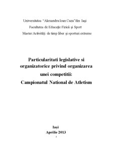 Particularități legislative și organizatorice privind organizarea unei competiții - Pagina 2