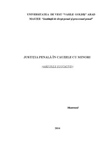 Justiția Penală în Cauzele cu Minori - Pagina 1