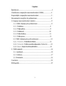 Compuși Macromoleculari Naturali și Sintetici - Pagina 2