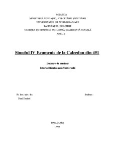 Sinodul IV Ecumenic de la Calcedon din 451 - Pagina 1