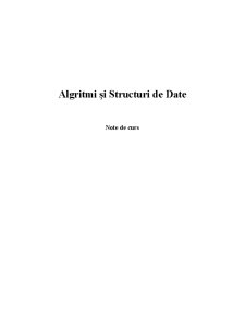 Algoritmi și Structuri de Date - Pagina 1