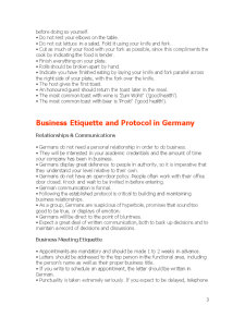 Germany - Language, Culture, Customs and Business Etiquette - Pagina 3