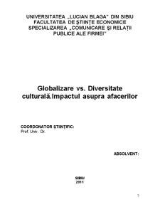 Globalizare vs Diversitate Culturala. Impactul Asupra Afacerilor - Pagina 2