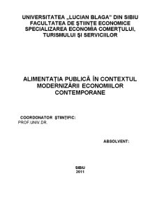 Alimentația Publică în Contextul Modernizării Economiilor Contemporane - Pagina 2