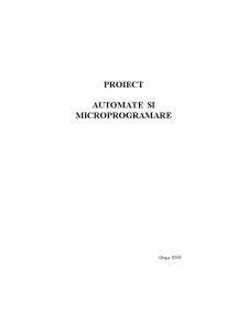 Automate și Microprogramare - Pagina 1