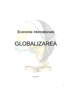 Economie internațională - globalizarea - Pagina 1