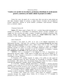 Analiza și diagnosticul firmei SC Zentiva SA București - Pagina 1