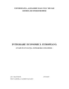 Etape în Evoluția Integrării Europene - Pagina 1