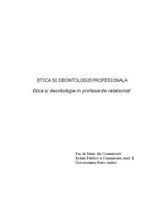 Etică și deontologie profesională - Pagina 1