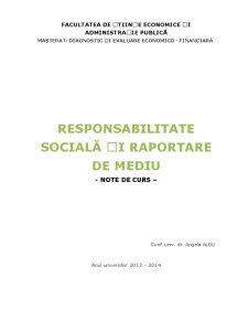 Responsabilitate socială și raportări de mediu - Pagina 1