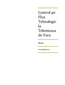 Control pe flux tehnologic la telemeaua de vacă - Pagina 1