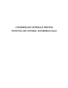 Considerații generale privind noțiunea de control și formele sale - Pagina 1