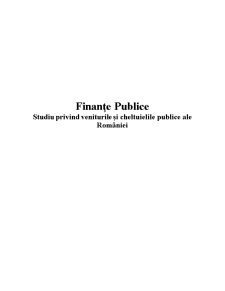 Studiu Privind Veniturile și Cheltuielile Publice ale României - Pagina 1