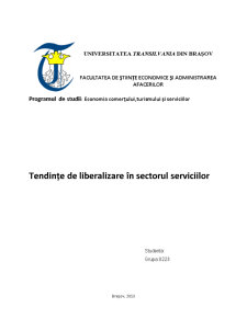 Tendințe de Liberalizare în Sectorul Serviciilor - Pagina 1