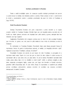 Instituția Prezidențială în România - Pagina 2