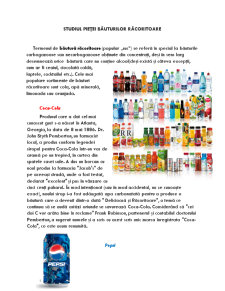 Studiul Pieței Băuturilor Răcoritoare - Pagina 1