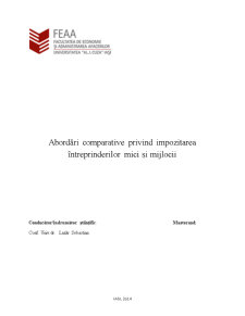 Abordări comparative privind impozitarea întreprinderilor mici și mijlocii - Pagina 1