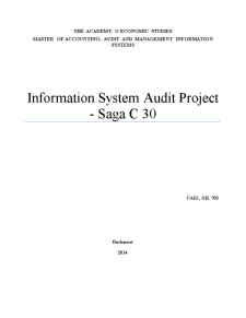 Information System Audit Project - Saga C 30 - Pagina 1