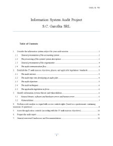 Information System Audit Project - Saga C 30 - Pagina 2