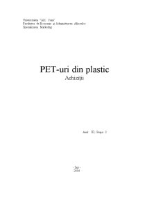 PET-uri din Plastic - Pagina 1
