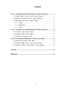 Coordonate ale politicii fiscale în Uniunea Europeană - prezent și perspective - Pagina 2