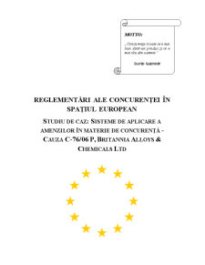 Reglementări ale Concurenței în Spațiul European - Pagina 2