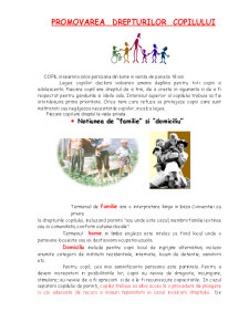 Promovarea Drepturilor Copilului - Pagina 1