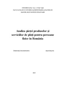 Analiza Pieței Produselor și Serviciilor de Plăți pentru Persoane Fizice în România - Pagina 1