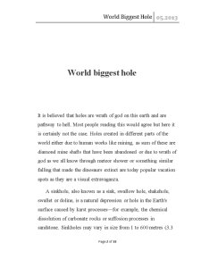 World Biggest Hole - Pagina 2