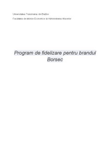 Program de Fidelizare pentru Brandul Borsec - Pagina 1