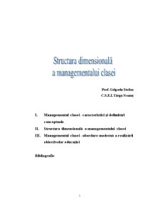 Structura Dimensională a Managementului Clasei - Pagina 1