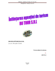 Înființarea agenției de turism Ro Tour SRL - Pagina 1