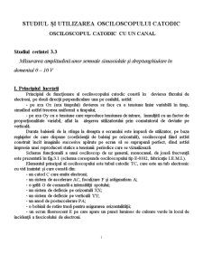 Studiul și Utilizarea Osciloscopului Catodic - Osciloscopul Catodic cu un Canal - Pagina 1