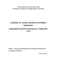 Legislație de Mediu Specifică Activităților Industriale - Pagina 1