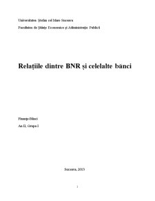 Relațiile dintre BNR și Celelalte Bănci - Pagina 1