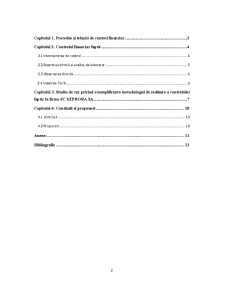 Metodologia de Realizare a Controlului Financiar Faptic în Cadrul Firmei SC Sephora SA - Pagina 2
