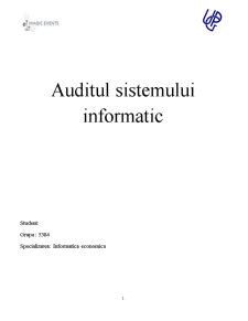 Auditul Sistemelor Informatice - Pagina 1