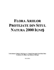 Flora ariilor protejate din situl Natura Ignis 2000 - Pagina 1