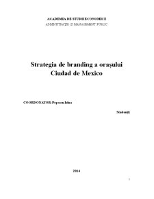 Strategia de Branding a Orașului Ciudad de Mexico - Pagina 1