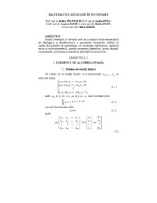 Matematică economică - Pagina 1