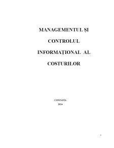 Managementul și Controlul Informațional al Costurilor - Pagina 2